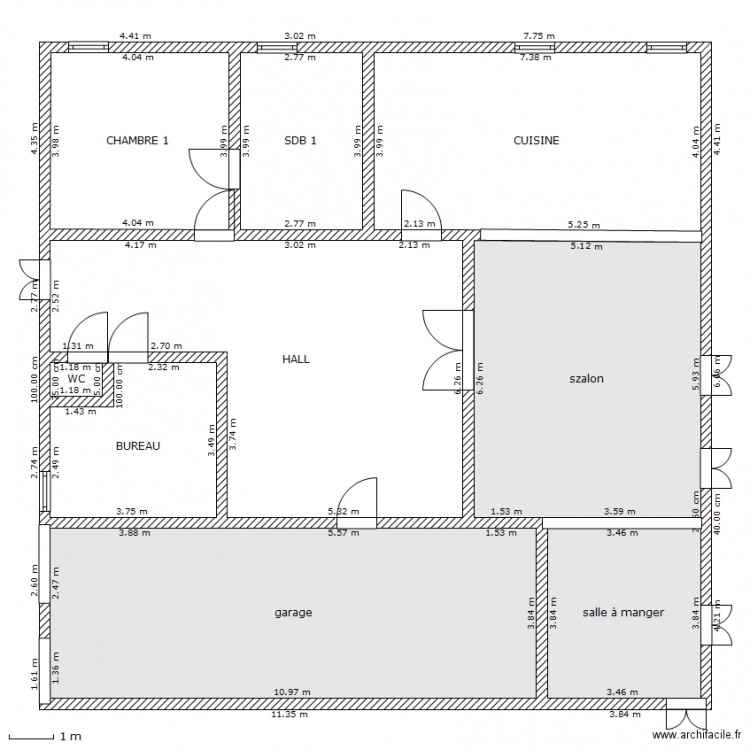 GAUDIOT RDC. Plan de 0 pièce et 0 m2