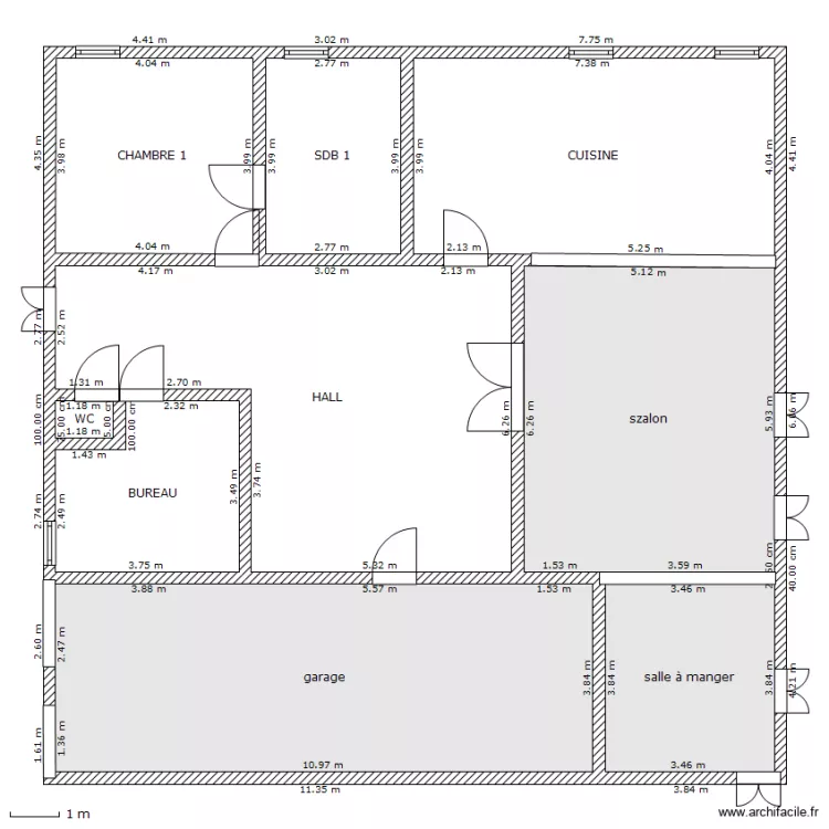 GAUDIOT RDC. Plan de 