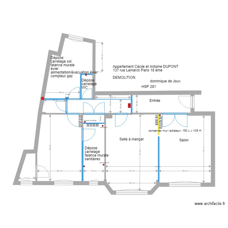 antoine et cecile D démolition 2 juin. Plan de 0 pièce et 0 m2