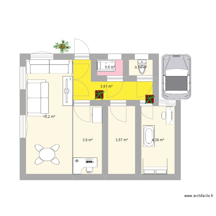 BUREAU DE TRAVAILLE . Plan de 0 pièce et 0 m2