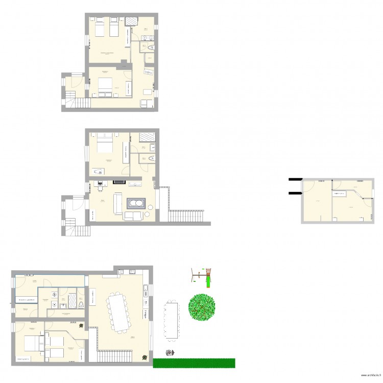 Gîte. Plan de 0 pièce et 0 m2