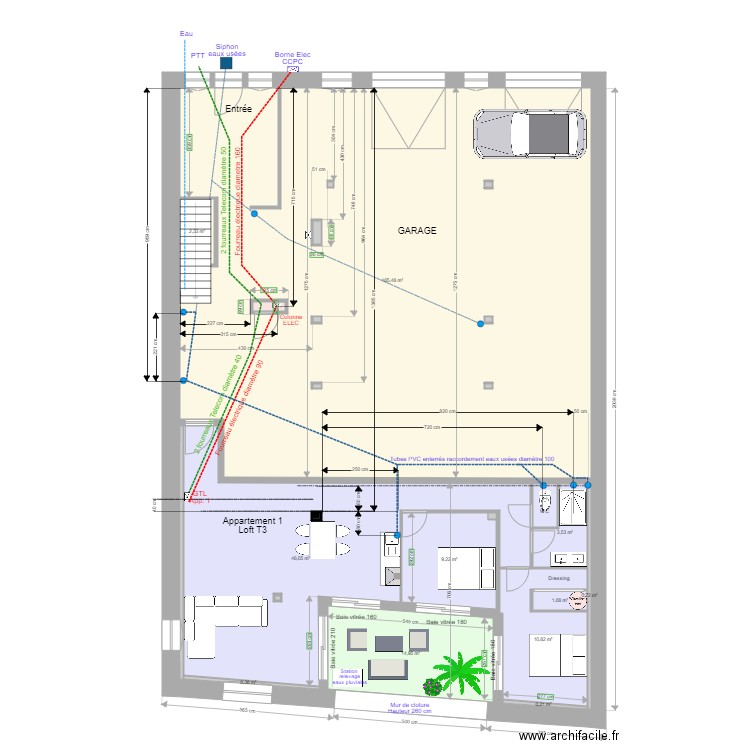 Pasteur RDC 1 g. Plan de 24 pièces et 258 m2