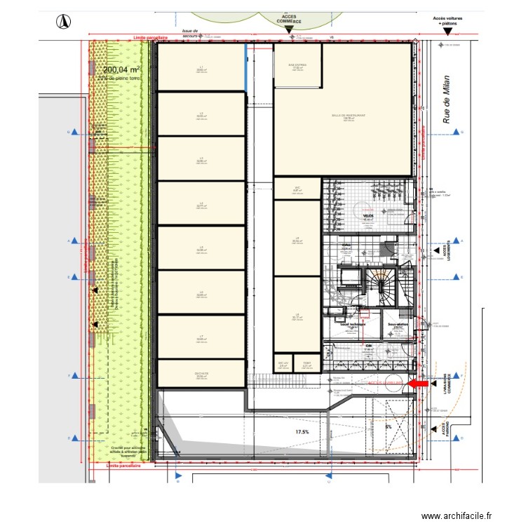 Strasbourg Sans terrasse. Plan de 15 pièces et 485 m2