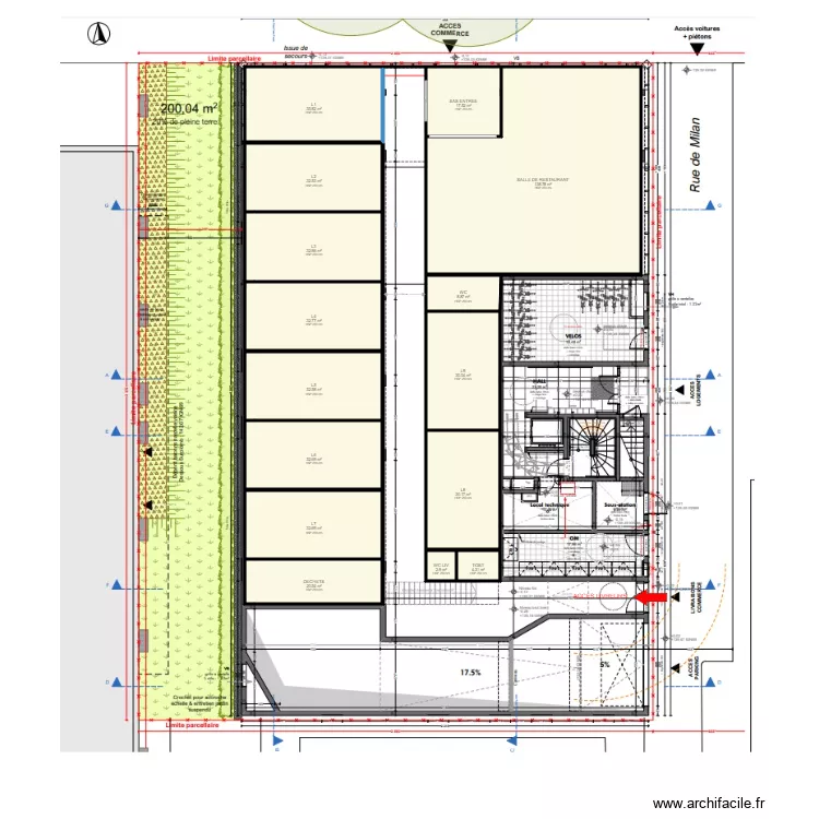 Strasbourg Sans terrasse. Plan de 