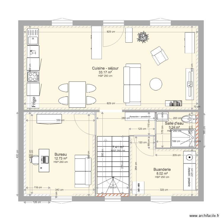 LONGUES RDC Après. Plan de 0 pièce et 0 m2