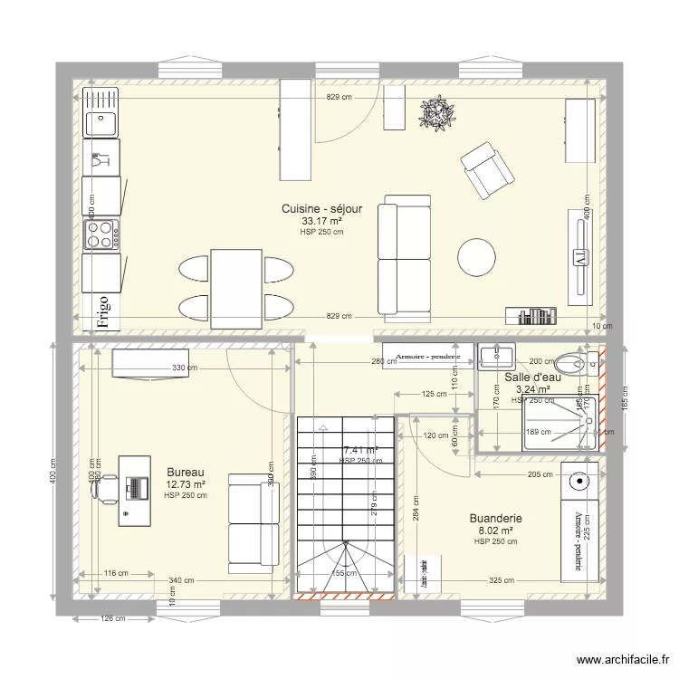 LONGUES RDC Apr&egrave;s. Plan de 