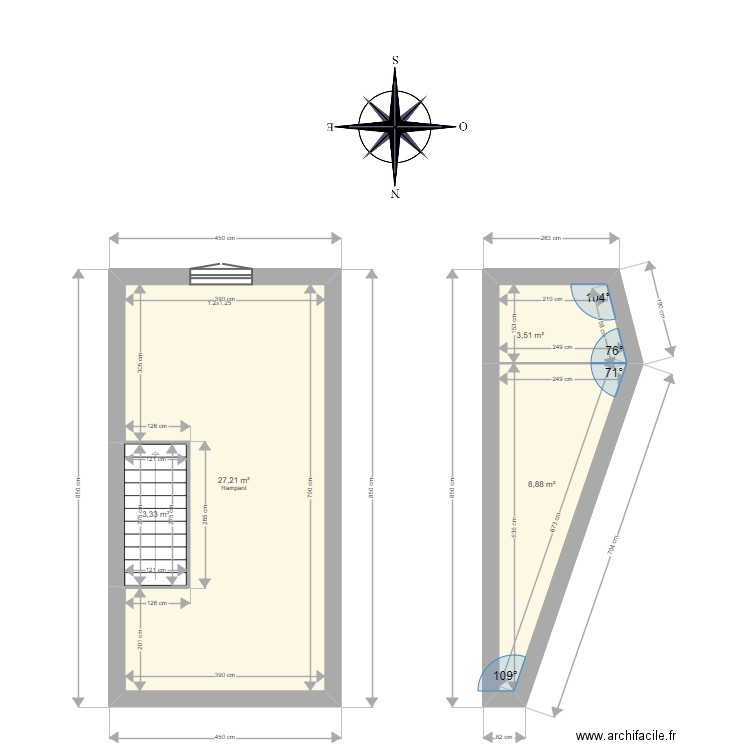 ML23053744 . Plan de 4 pièces et 43 m2