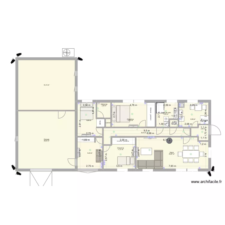 Maisone Brachamps Solution 2. Plan de 14 et 174 m² Maisone Brachamps Solution 2. Plan de 14 et 174 m²
