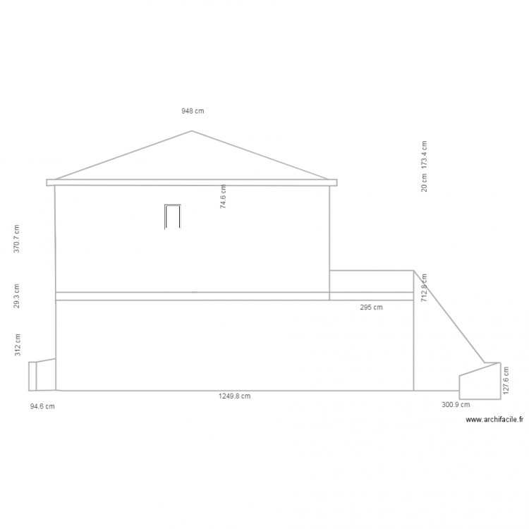 FACADE NORD MODIFIEE. Plan de 0 pièce et 0 m2