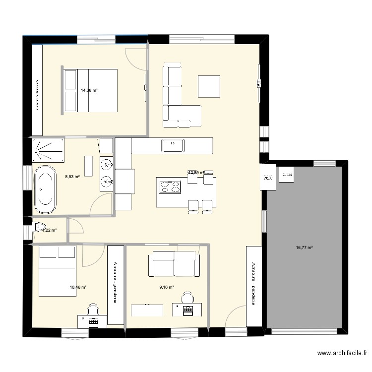 MAISON 1. Plan de 0 pièce et 0 m2