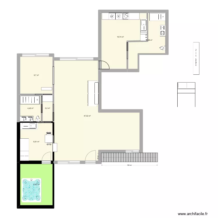 STUDIO 4. Plan de 