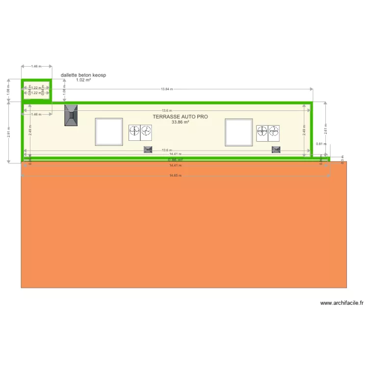 TERRASSE TROUILLOT NORMANDIE 2. Plan de TERRASSE TROUILLOT NORMANDIE 2. Plan de