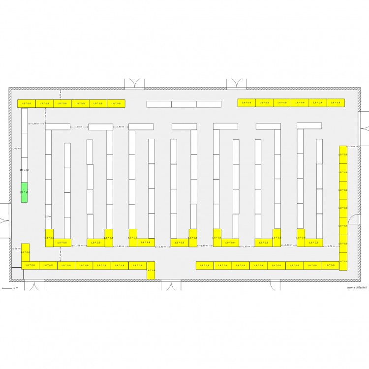 Grand gymnase neufgrange essais table 2. Plan de 0 pièce et 0 m2