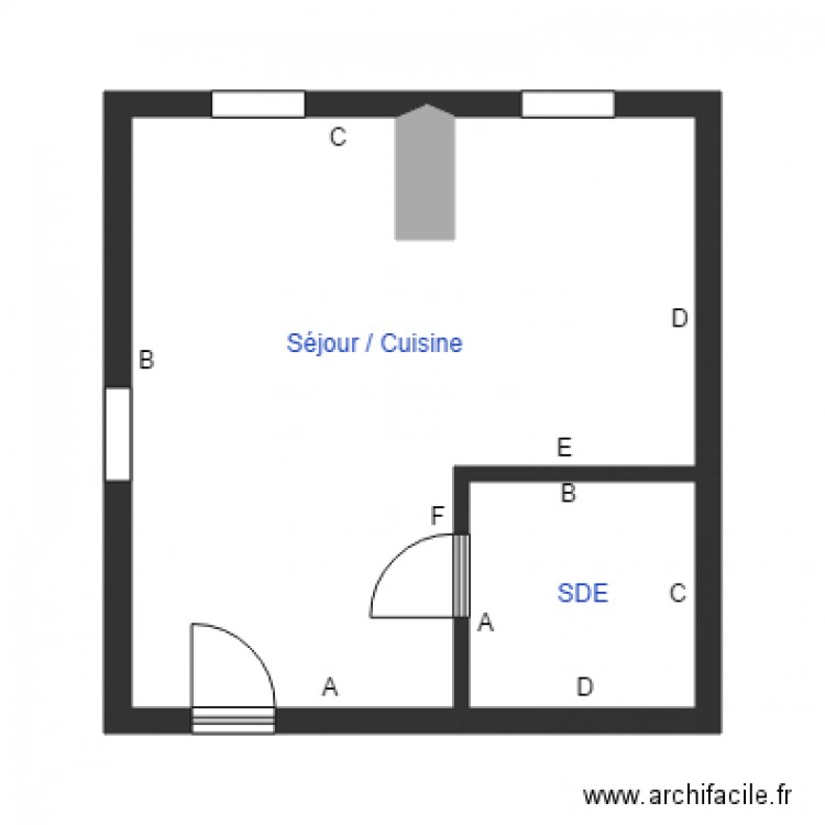 87 ST DENIS 1ETG DROITE. Plan de 0 pièce et 0 m2