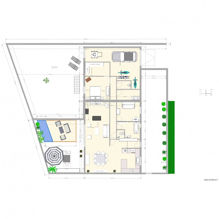 plan veore revu RDC. Plan de 0 pièce et 0 m2