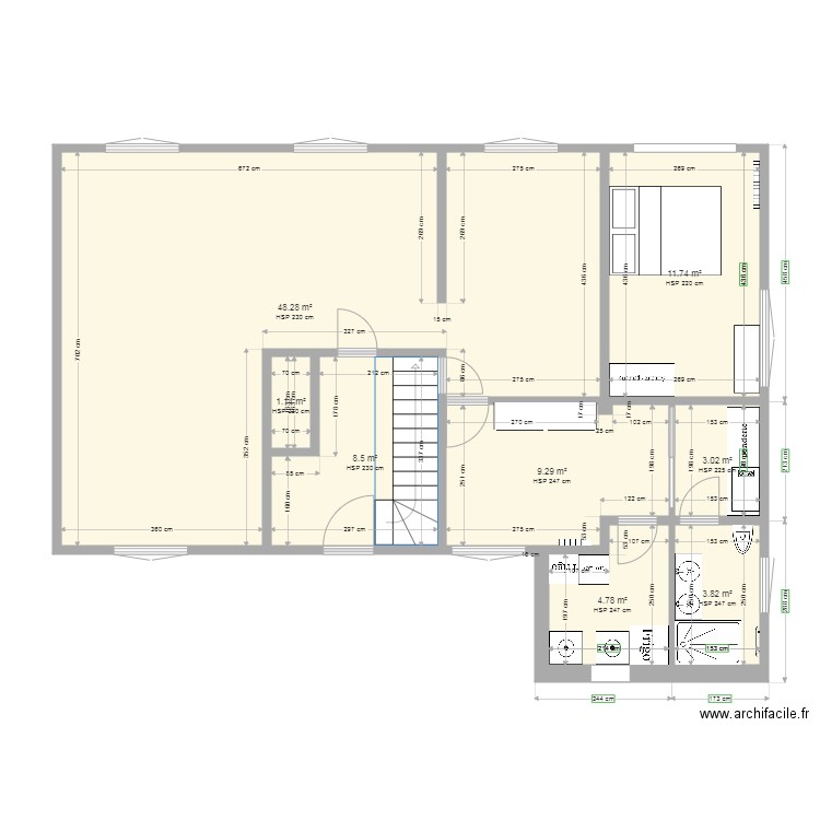 EXTENSION AMENAGEMENT GARAGE 022021. Plan de 0 pièce et 0 m2