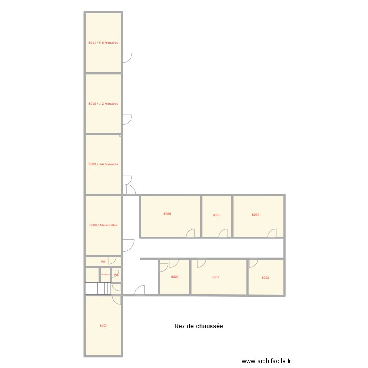 Differt Bât Classes. Plan de 0 pièce et 0 m2