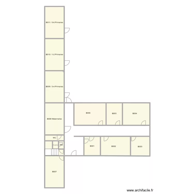 Differt B&acirc;t Classes. Plan de 