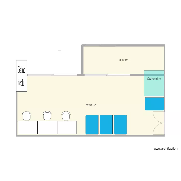 bureau vdl mirage. Plan de 