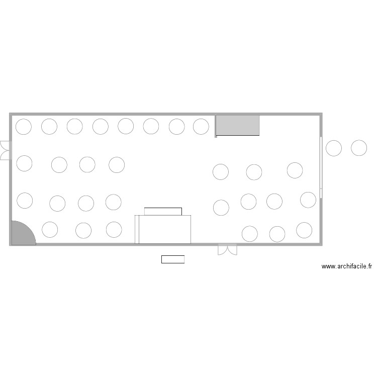 PLAN DE TABLE SCÈNE CENTRALE 12/11/22. Plan de 1 pièce et 367 m2