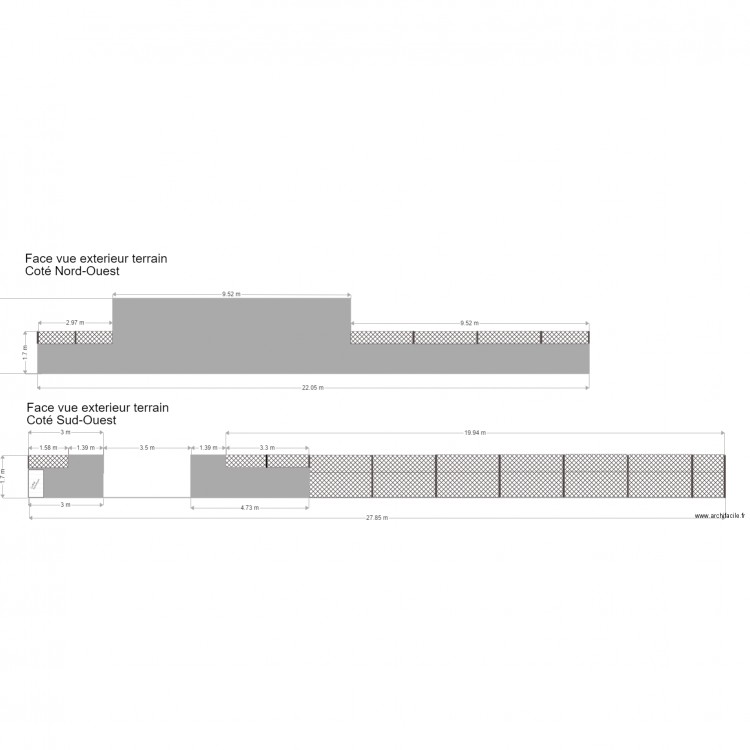 cloture. Plan de 0 pièce et 0 m2