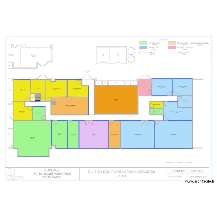 VALIN 2 CC . Plan de 23 pièces et 388 m2