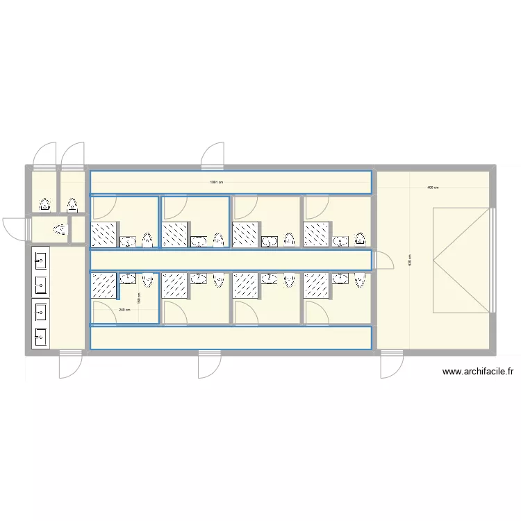 SILENCE MIDI PROJET SANITAIRES EXT 3. Plan de 