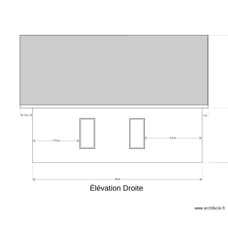 Élévation Droite (Chalet). Plan de 0 pièce et 0 m2