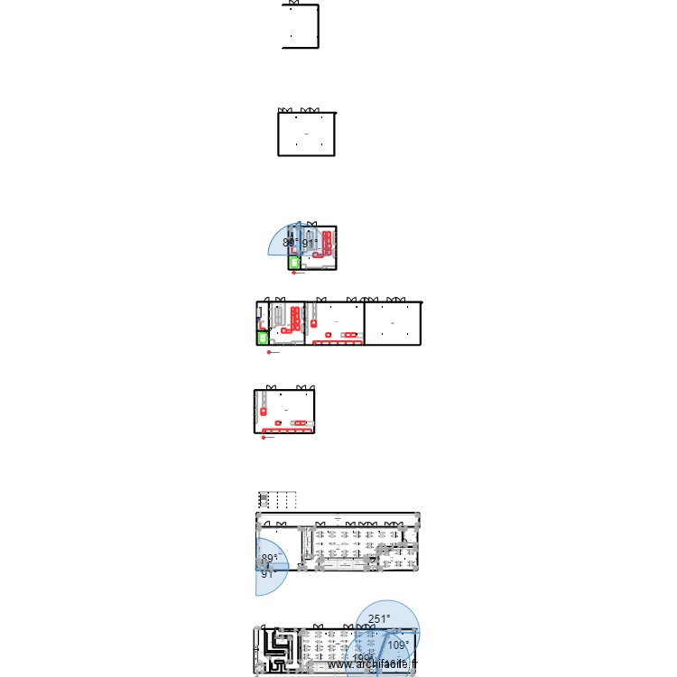 Construction FINI. Plan de 152 pièces et 1538 m2