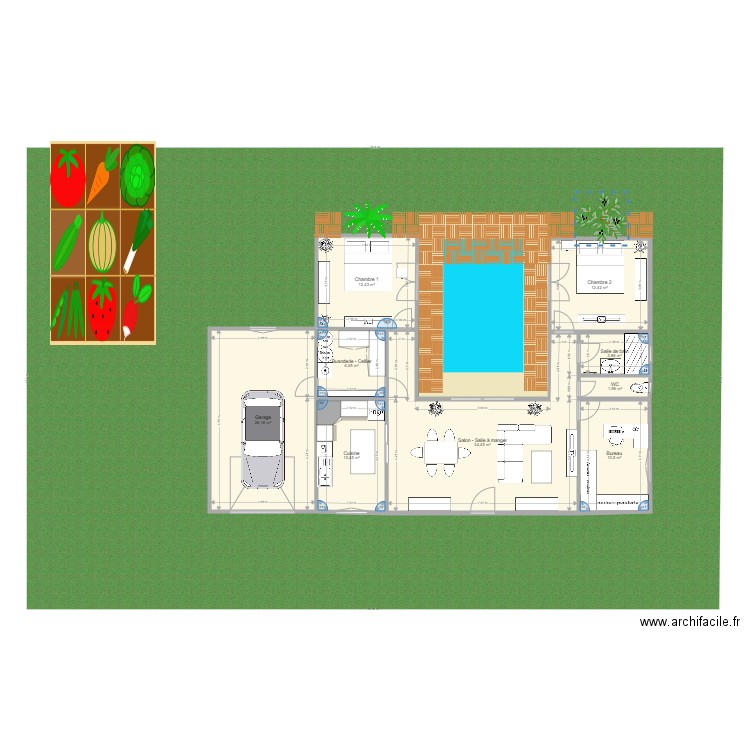Maison Alès 2. Plan de 9 pièces et 119 m2