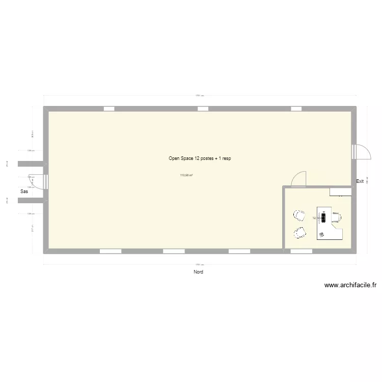 Open space 1. Plan de 