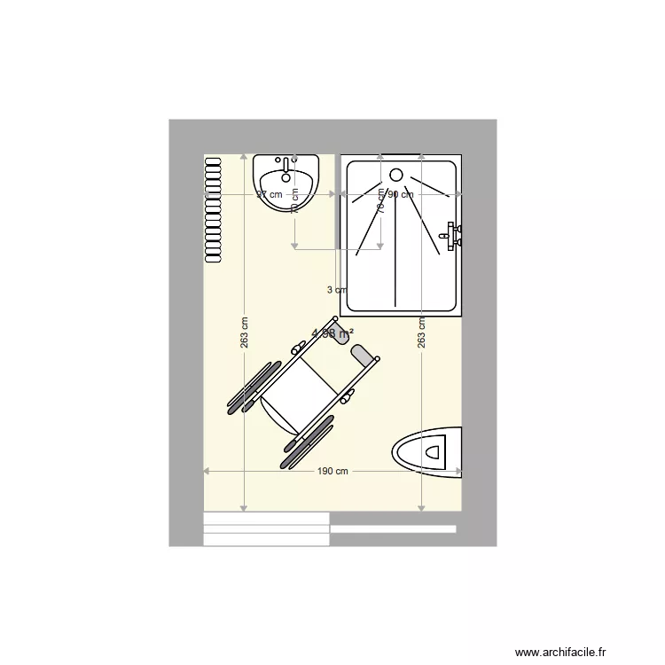PS Plan BOTTA apr&egrave;s travaux. Plan de 