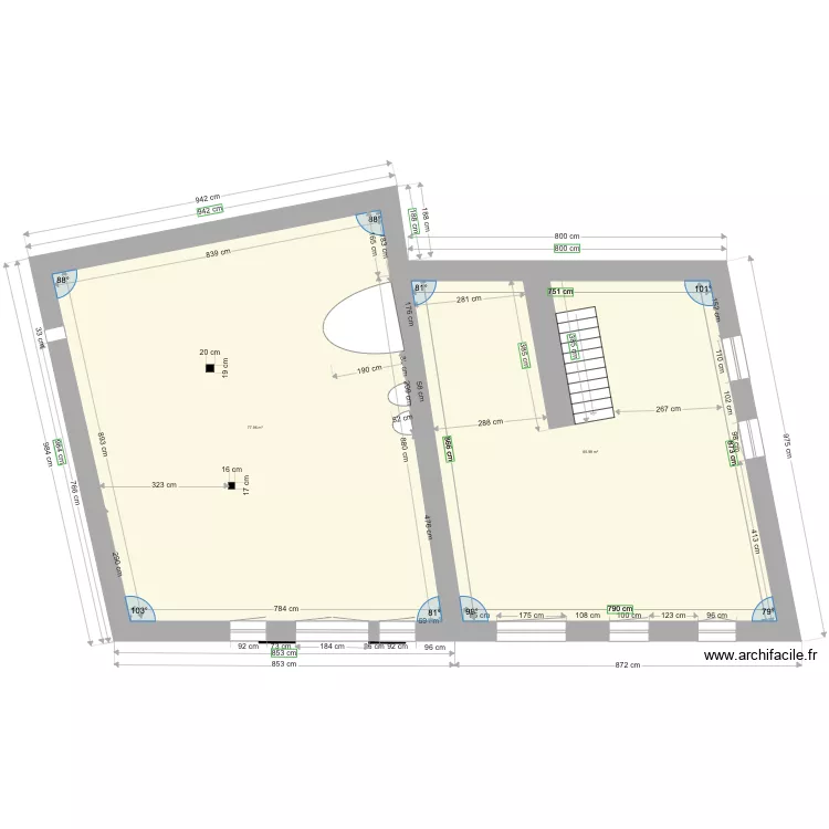 Maison Bas. Plan de 