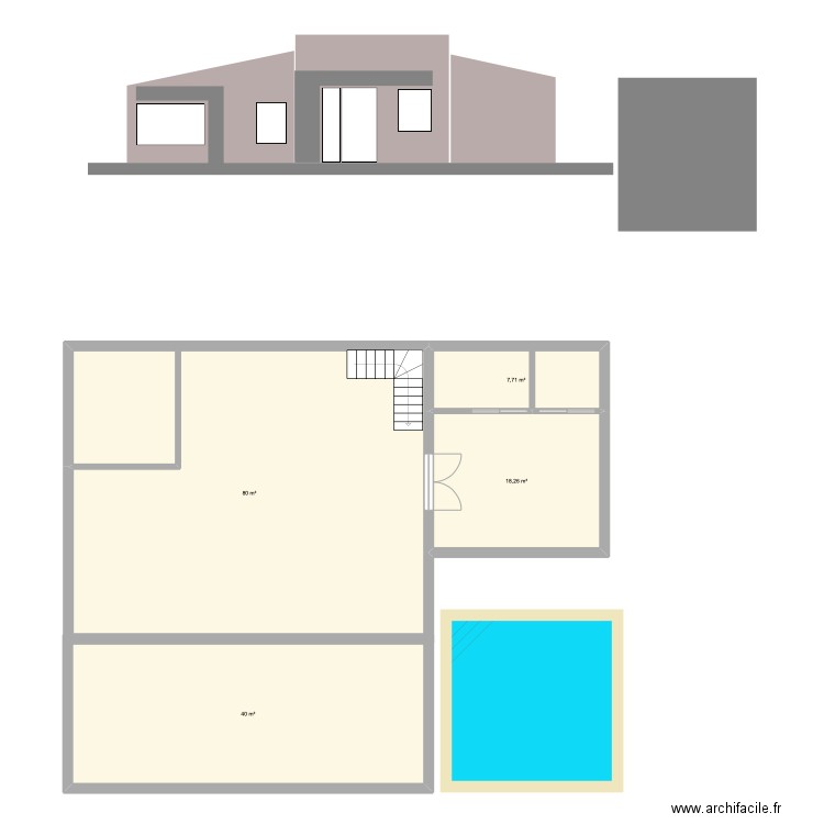 Projet maison. Plan de 11 pièces et 308 m2