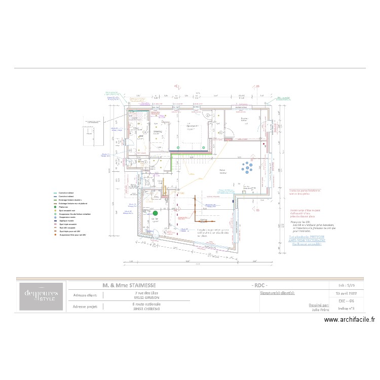 STAIMESSE RDC. Plan de 0 pièce et 0 m2