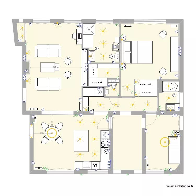 Villa Herran am&eacute;nag&eacute; apr&egrave;s d&eacute;molition - PLAN ELECTRIQUE. Plan de 