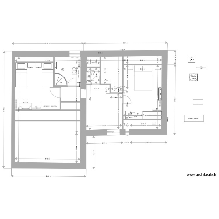 etage. Plan de 0 pièce et 0 m2