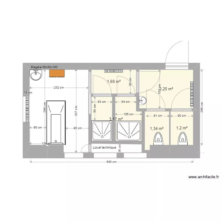 TR SDB GAUCHE PROJET 5. Plan de TR SDB GAUCHE PROJET 5. Plan de