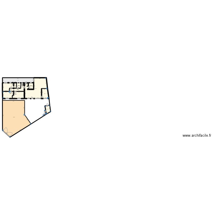 conte brun. Plan de 14 pièces et 278 m2