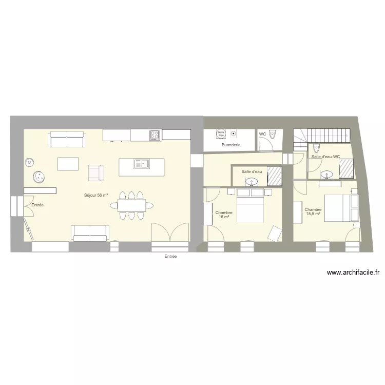 G&icirc;te Isnard 5682 rdc. Plan de 