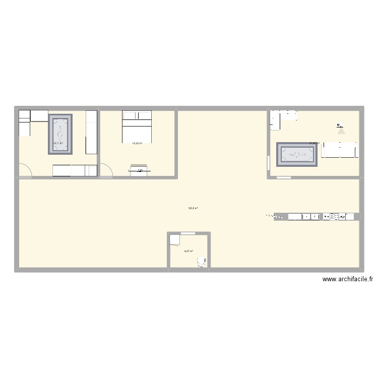 maison joan. Plan de 5 pièces et 191 m2