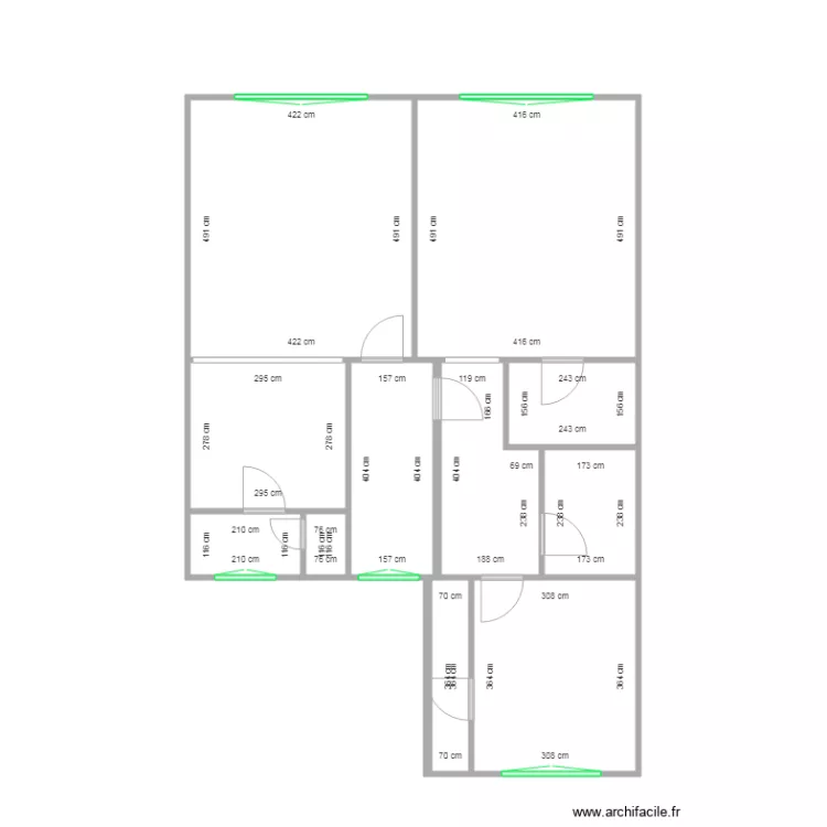 TORHOUT 1 steVERDIEP. Plan de 