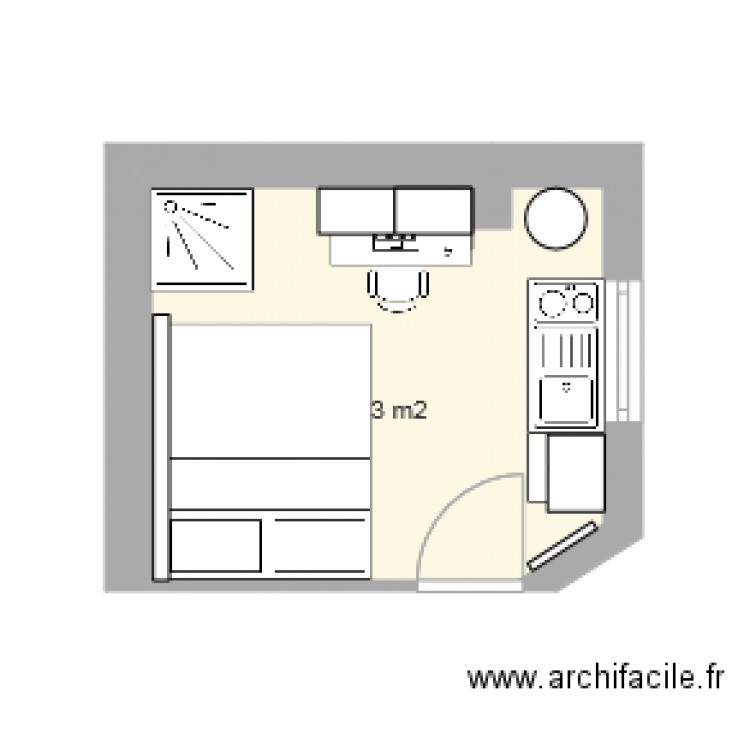 Studio OPTION 1 BIS. Plan de 0 pièce et 0 m2