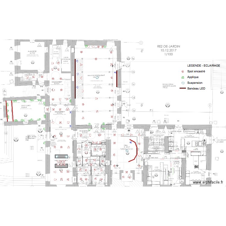 électricité rdj. Plan de 0 pièce et 0 m2