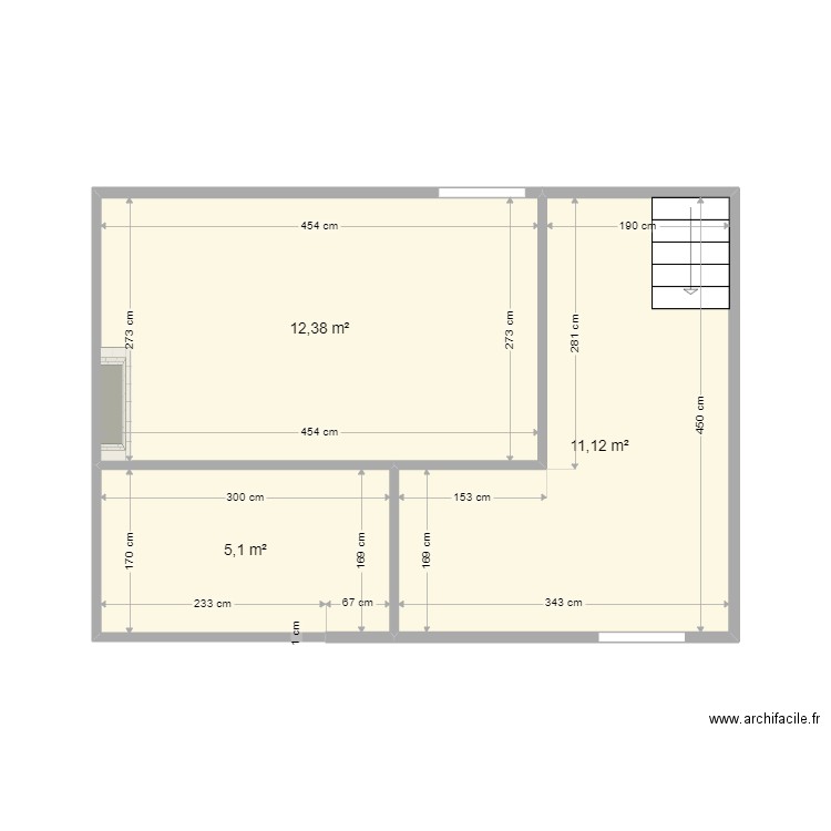 maison. Plan de 3 pièces et 29 m2