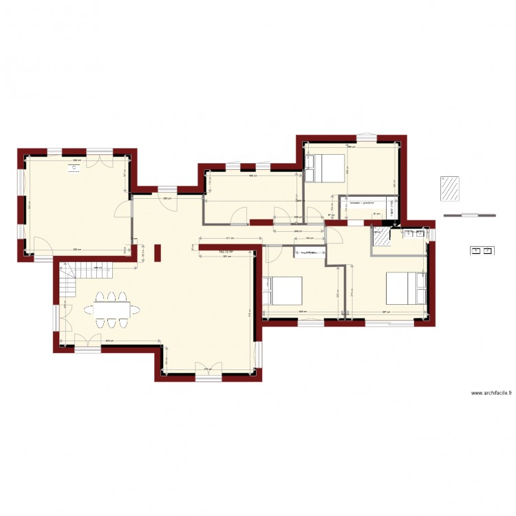 ZONE NUIT V1 NAM. Plan de 0 pièce et 0 m2