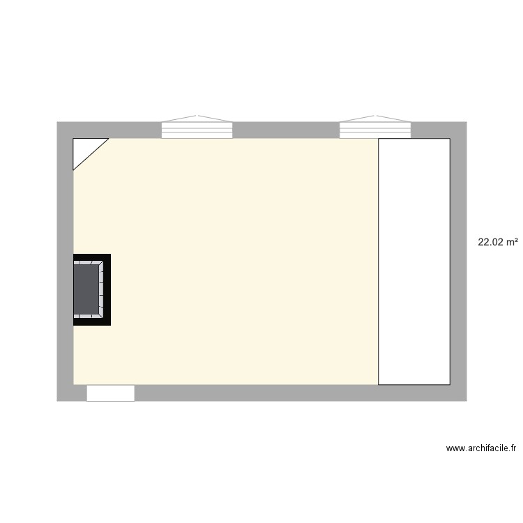 Salon template. Plan de 0 pièce et 0 m2