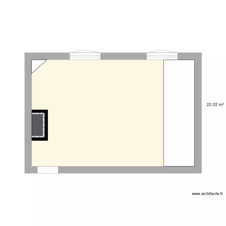 Salon template. Plan de 