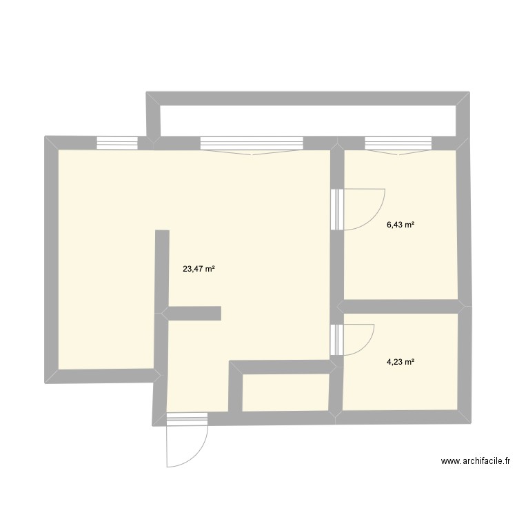 pyrenées 1. Plan de 3 pièces et 34 m2