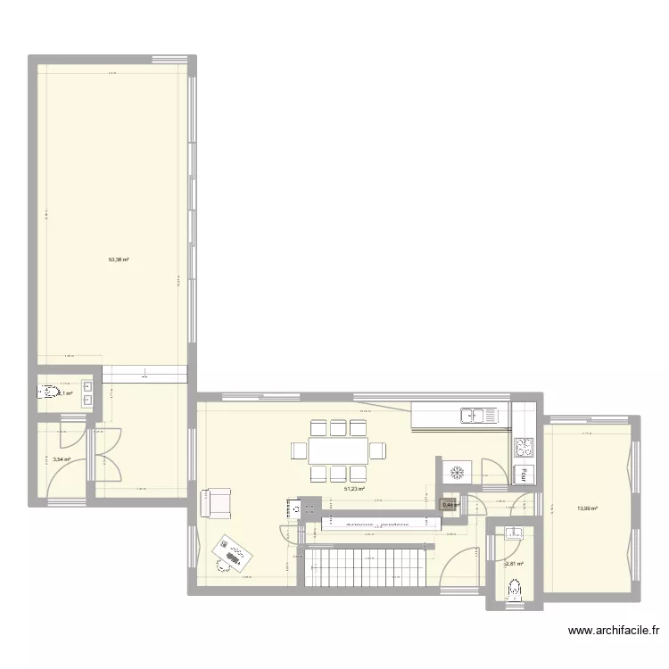 Bussière new travaux nu 004. Plan de 7 Pièces et 127 m² Bussière new travaux nu 004. Plan de 7 Pièces et 127 m²